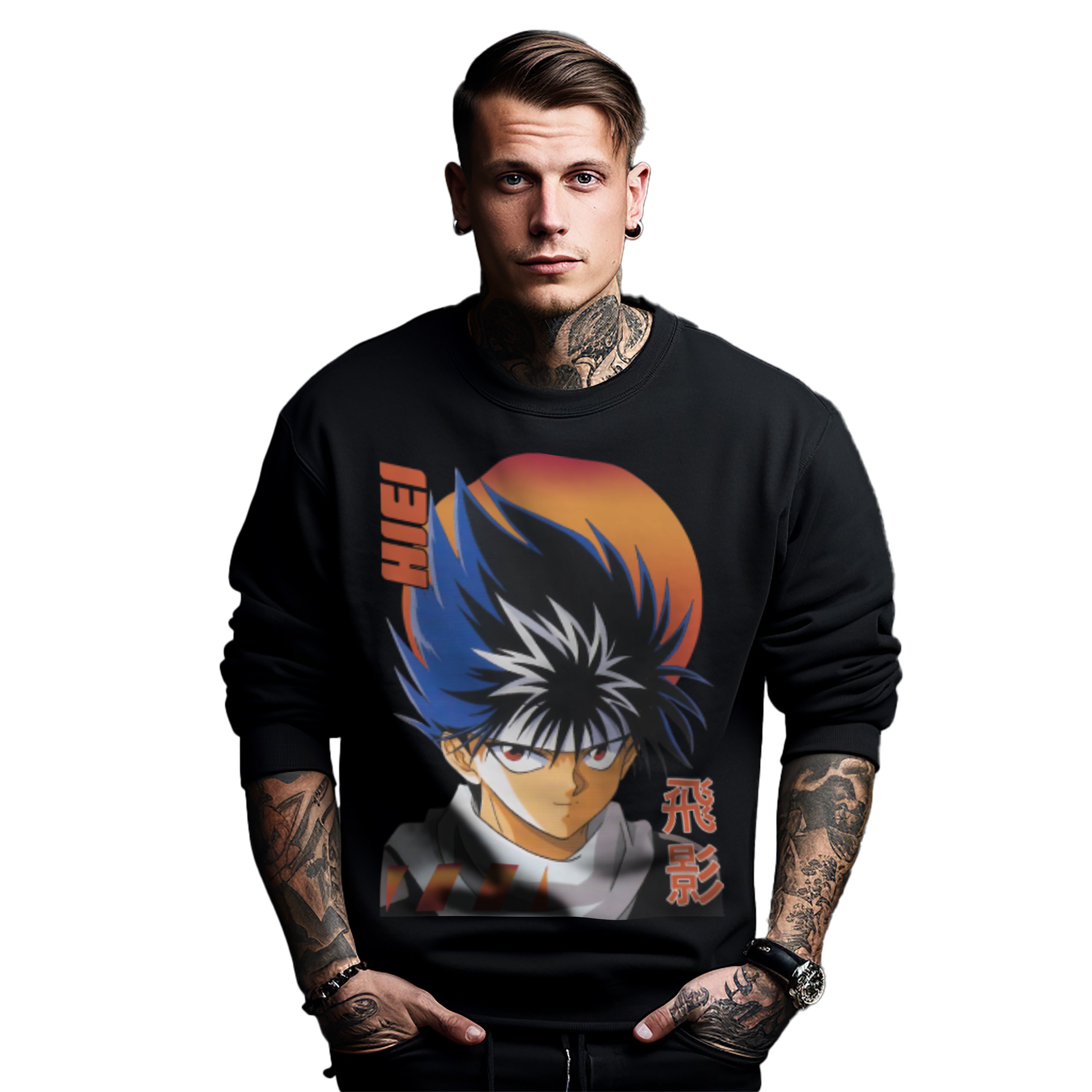 Mikina s potiskem Anime Yu Yu Hakusho Hiei