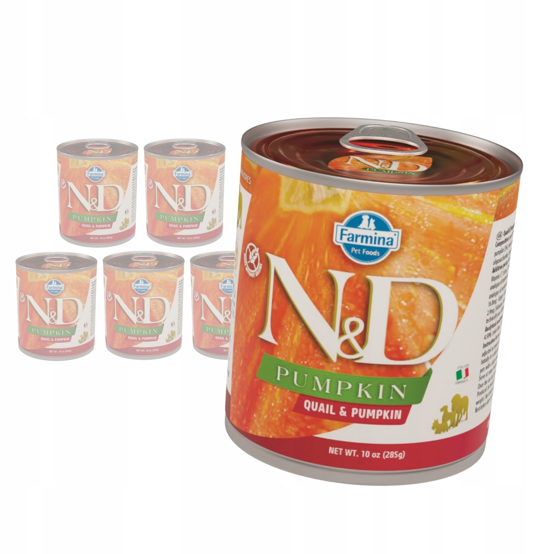 Levně Farmina N&d Quail Pumpkin 6x285g Vlhké Krmivo pro psy Křepelka s dýní