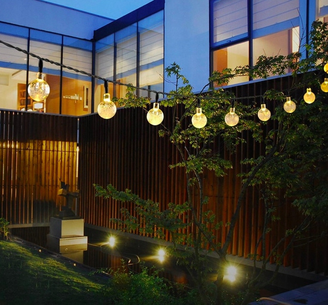 GIRLANDA ŁAŃCUCH ŚWIETLNY LAMPKI SOLARNE OGRODOWE 50 LED 7M CIEPŁE ŚWIATŁO Waga produktu z opakowaniem jednostkowym 0.7 kg