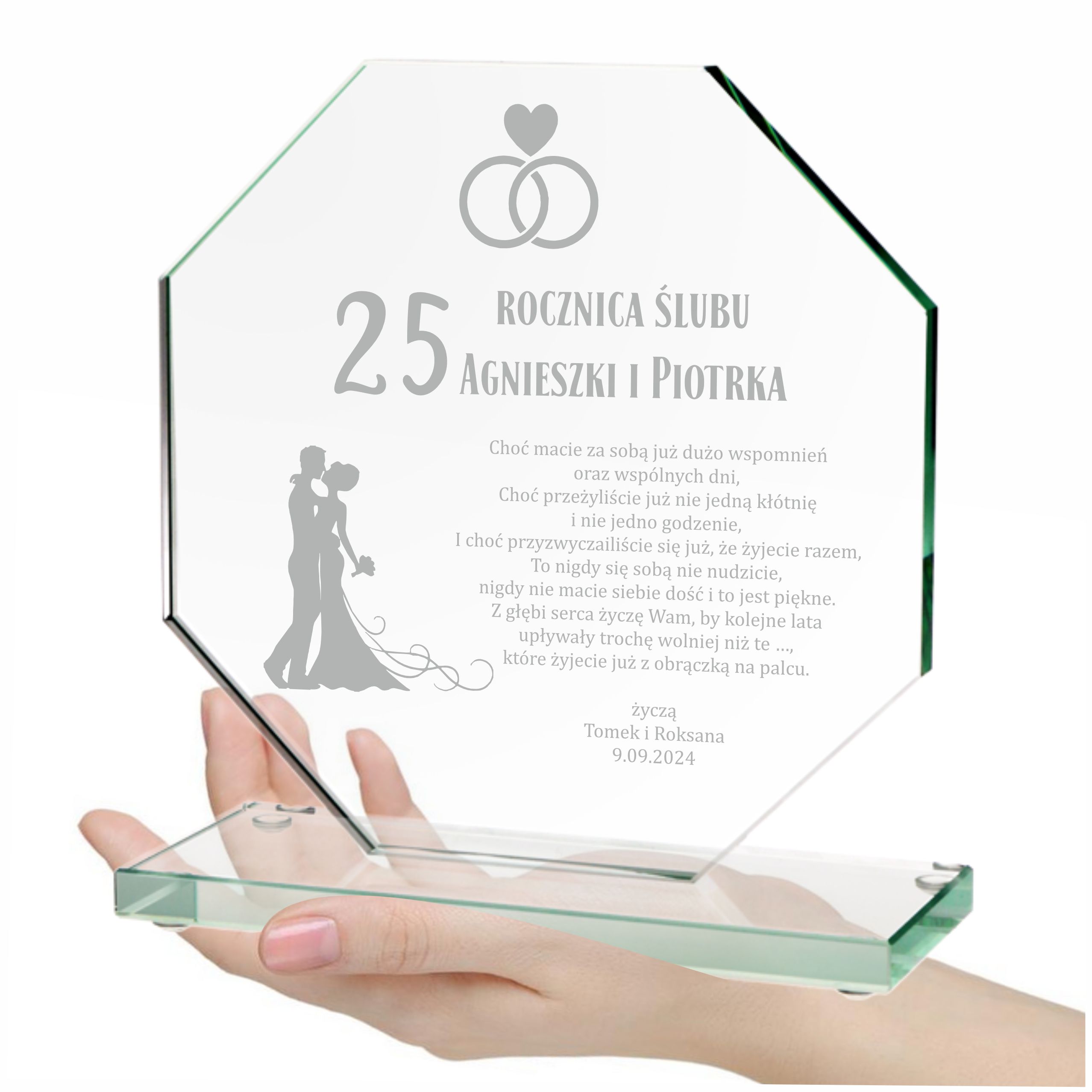 Dárek Soška Jubilejní výročí svatby Dárek pro rodiče s gravírováním