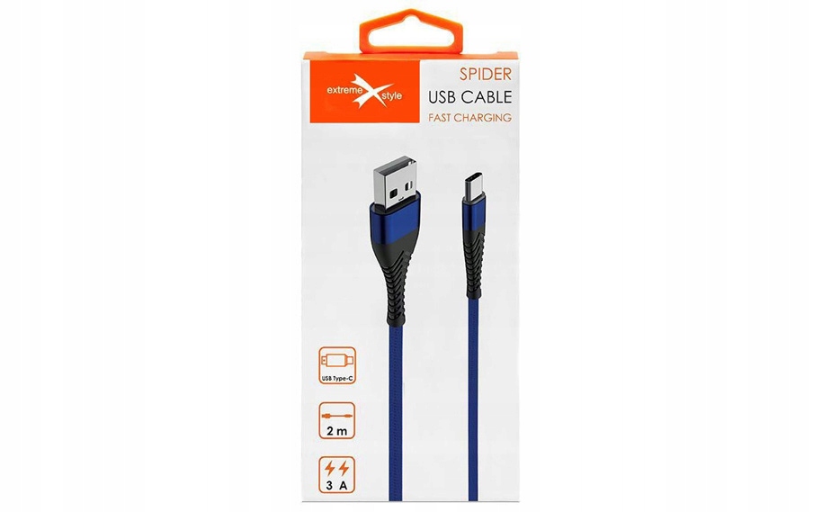 Kabel do ładowarki Samsung – Typ C – 2m – eXtreme Złącza USB - USB typ C
