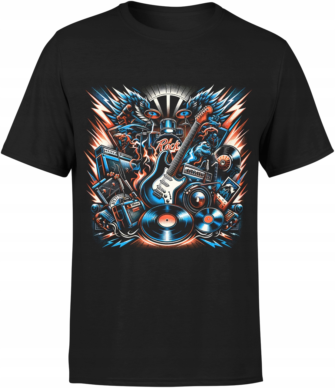KOSZULKA ROCKOWA MĘSKA ROCK PREZENT DLA MUZYKA GITARZYSTY GITARA ROZMIAR L