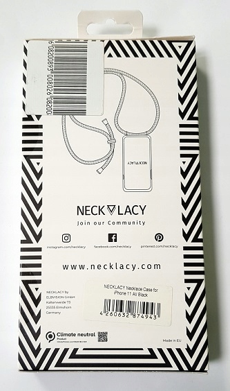 ETUI NECKLACY DO iPhone 11 Z CZARNYM SZNURKIEM Marka Inna