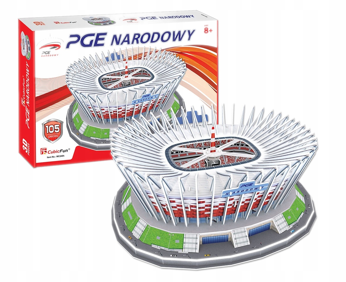 

Puzzle 3D. Stadion Pge Narodowy. 105 elementów
