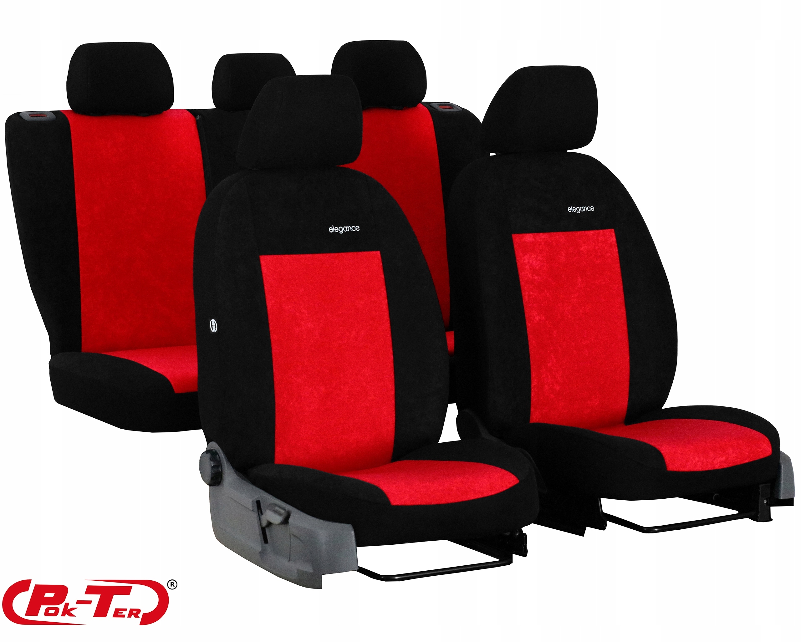 WELUROWE POKROWCE MIAROWE SAMOCHODOWE KOMPLET NA FOTELE DO HYUNDAI KONA 2 Producent Pok-ter