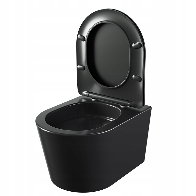 MISKA WC WISZĄCA TORNADO ELITE-MTB-03 CZARNY MAT WOLNOOPADAJĄCA DUROPLAST Stan opakowania oryginalne