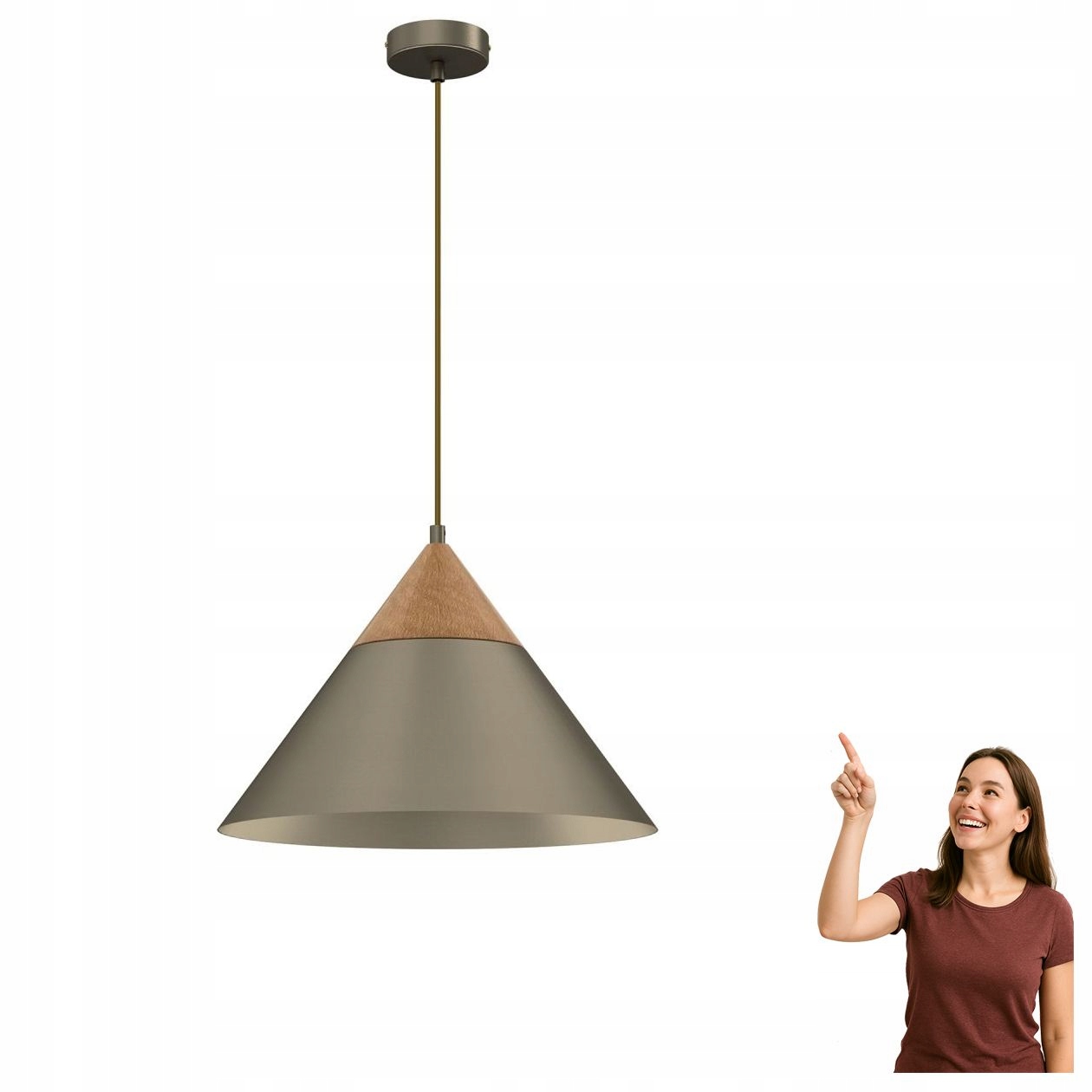 Závěsná lampa ve tvaru kužele Single 439 Luminex