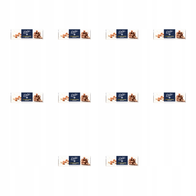 E. Wedel Czekolada Luksusowa Mleczna z Orzechami Laskowymi 220g X10
