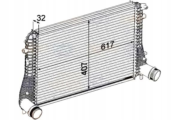 HELLA INTERCOOLER CHŁODNICA POWIETRZA DOŁADOWUJĄCE