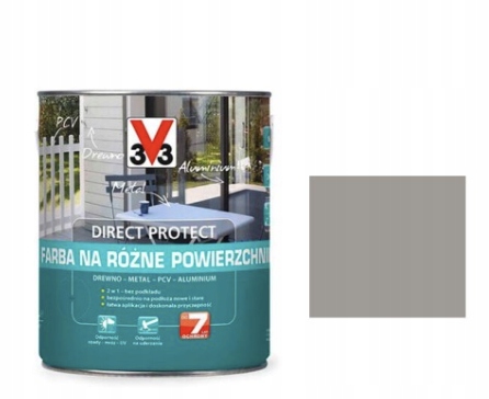 Barva na různé povrchy V33 Direct Protect 2,5 l Písková Alpská Šedá