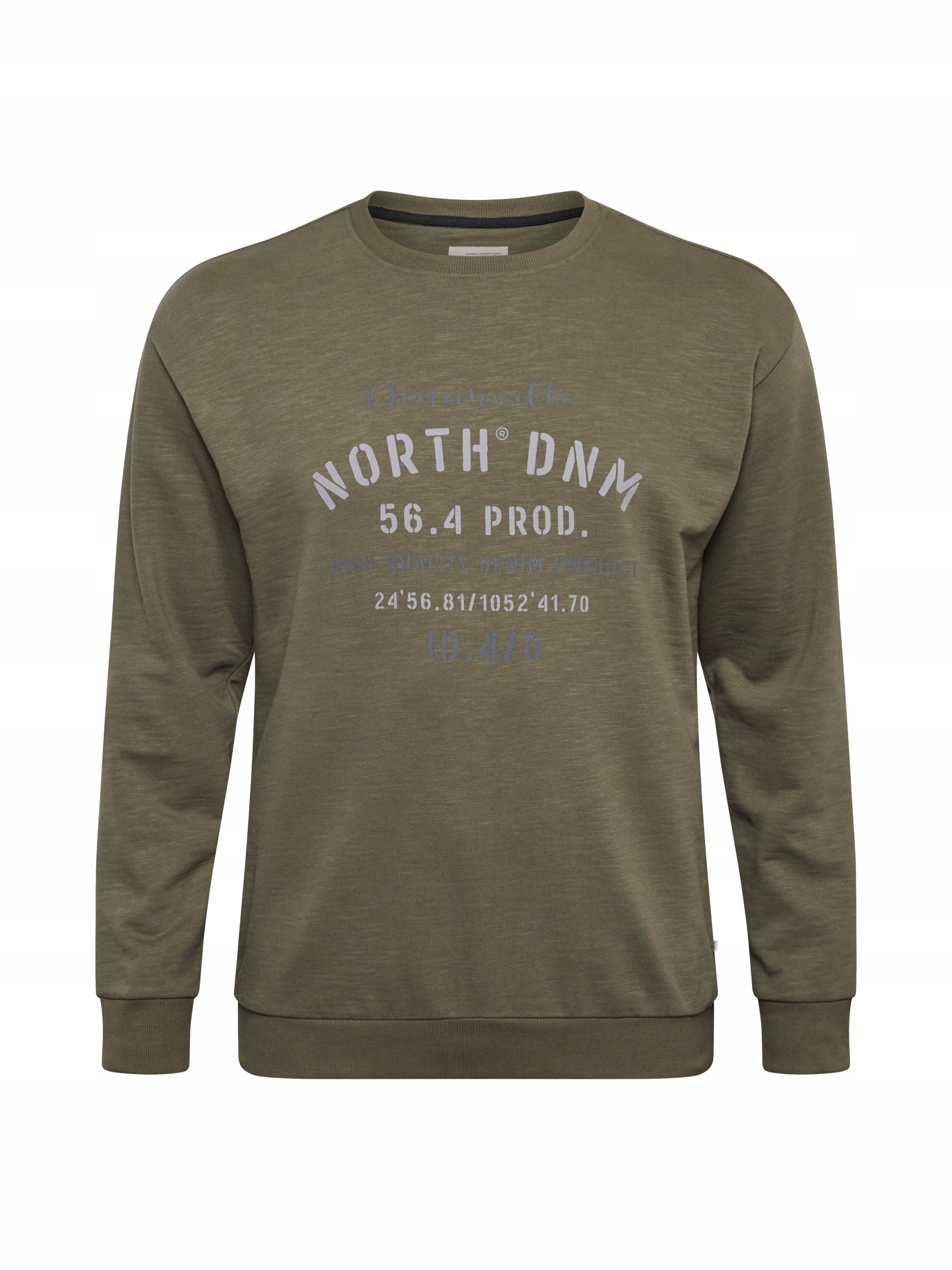 North 56°4 Velké Rozměry Mikina Olivová Vkládací Přes Krk 5XL 160 cm