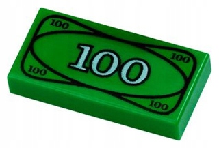 

Lego 3069bpx7 nadruk banknot 100 dolary 1x2 5szt N