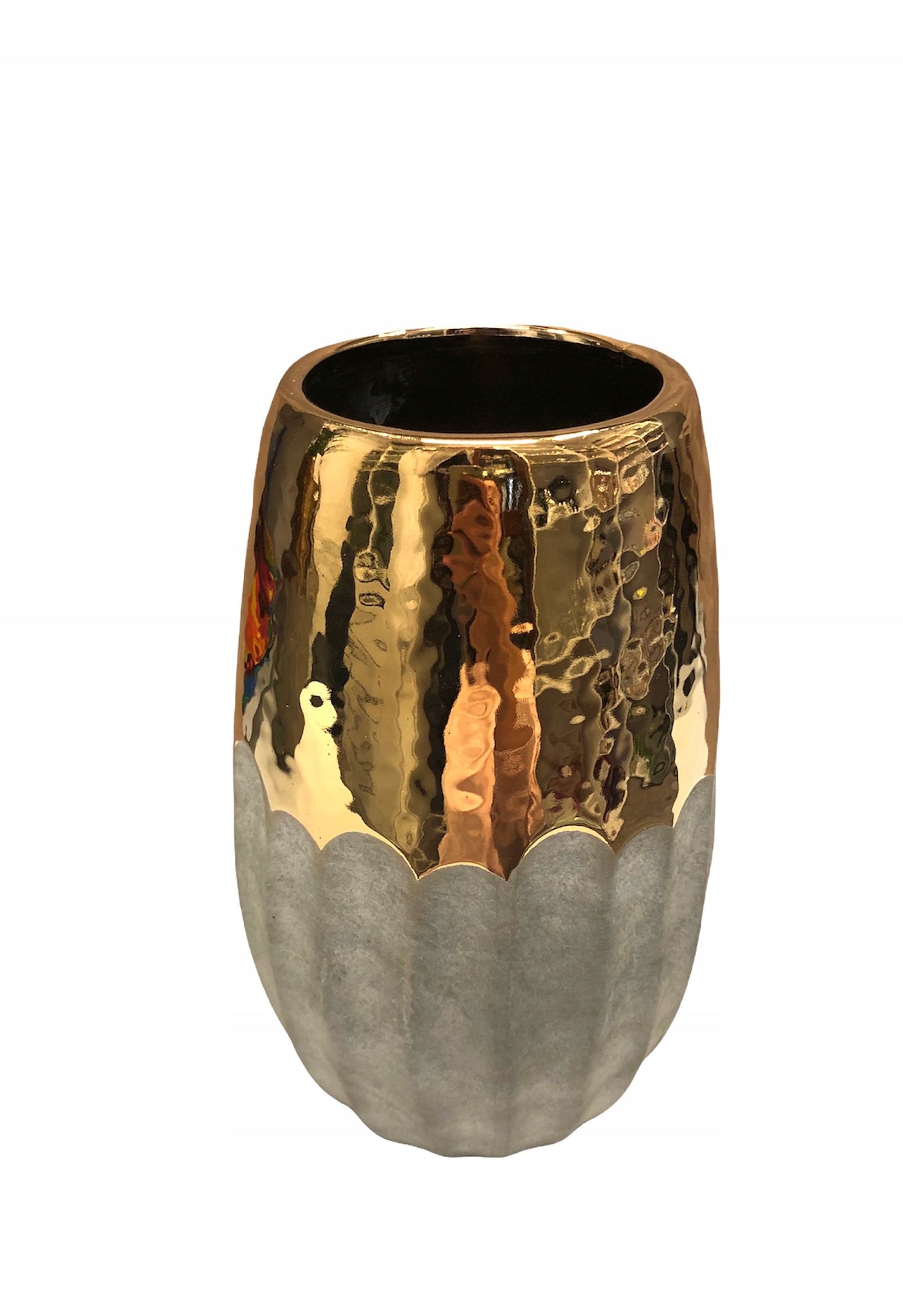 Wazon ceramiczny złoty imitacja betonu EAN (GTIN) 5902934553902