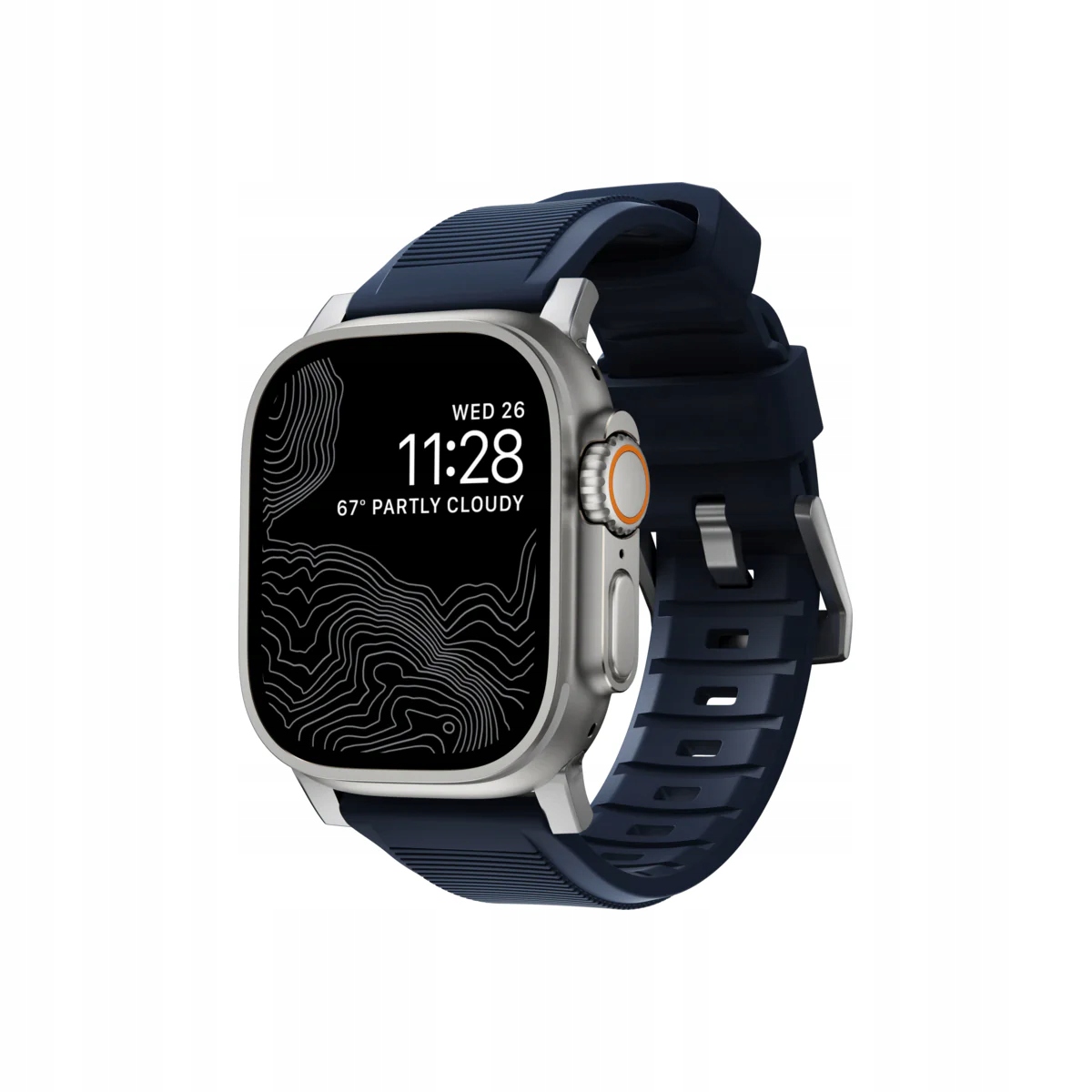 Řemínek pro Apple Watch 42/44/45/49 mm Nomad Rugged Strap modrý