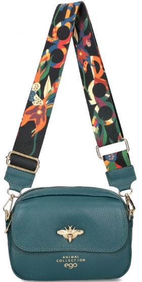 Ego kabelka přes rameno přírodní kůže zelená