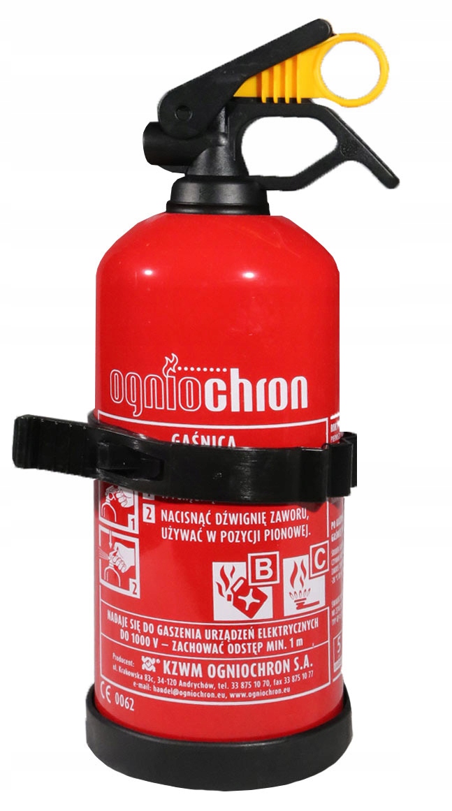 

Gaśnica Samochodowa Ogniochron 1KG 5 lat Wieszak