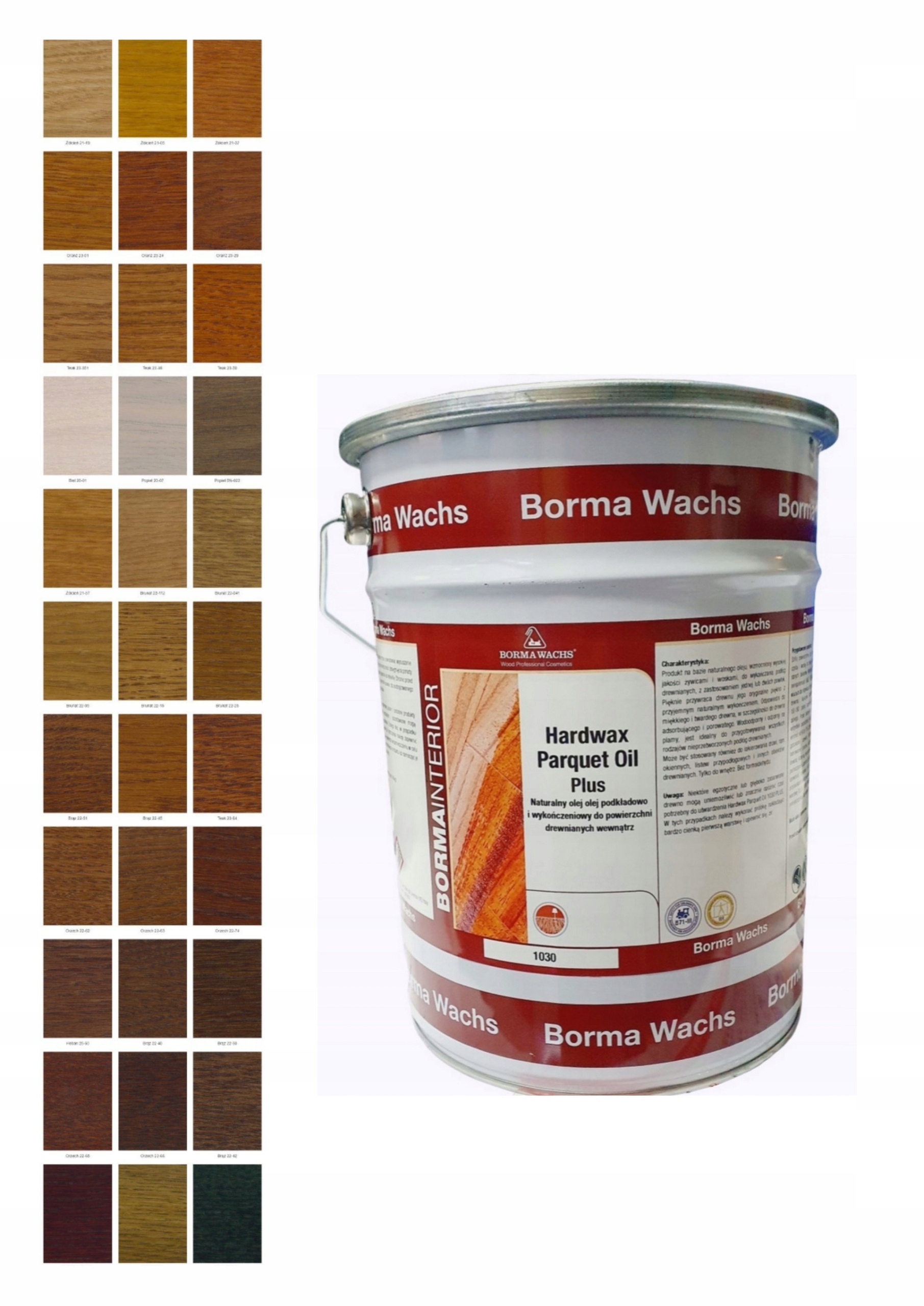 Barviaci Parketový olej Borma Wachs 54 Farby 1030 5L Matný silný