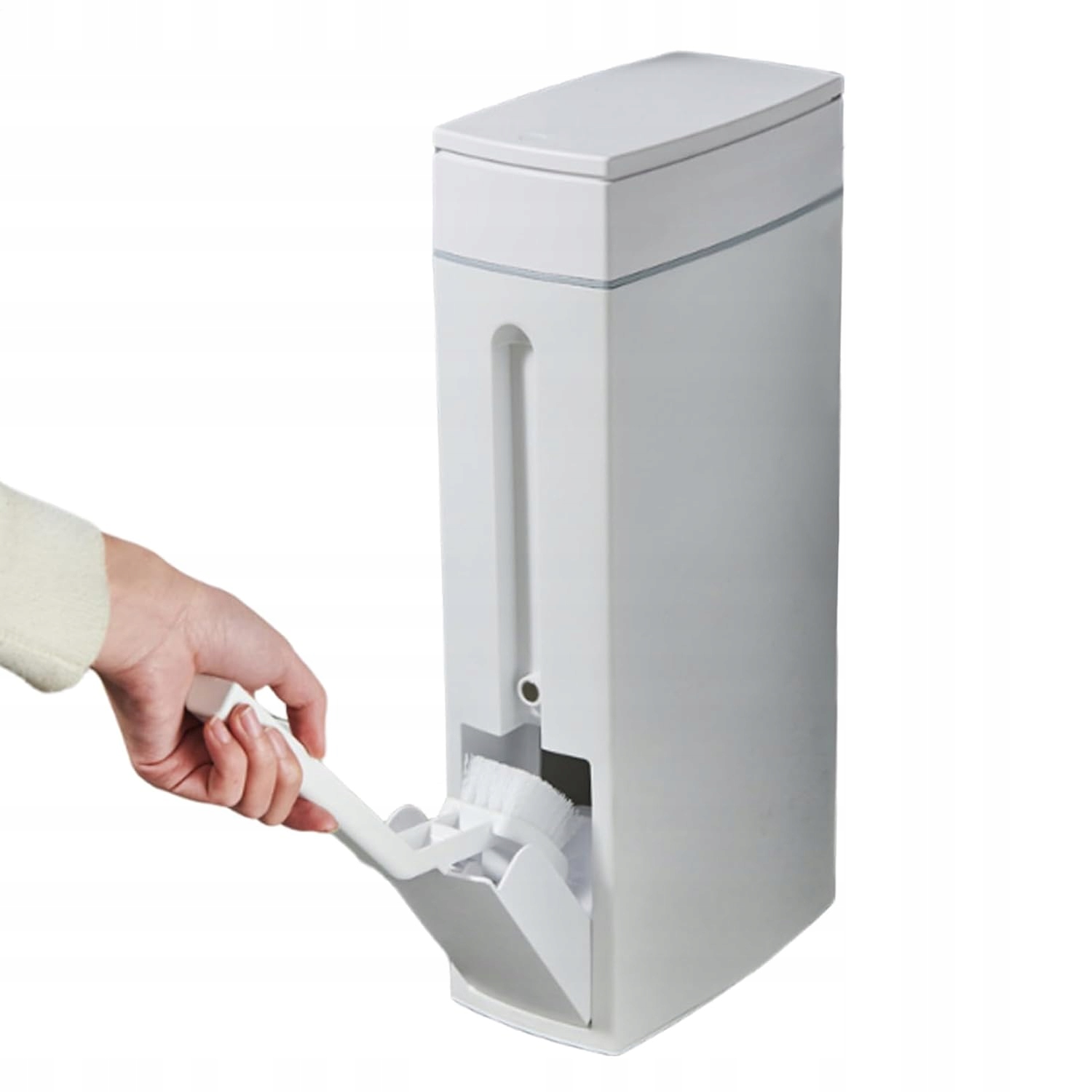 Odpadkový Koš Koupelnový 4.5L Úzký s víkem 41.9*20.3*10.8 CM s Kartáčem