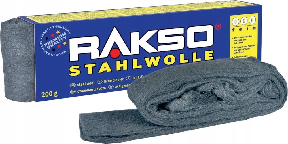 

Wełna stalowa gr.0000 do polerowania 200g Rakso