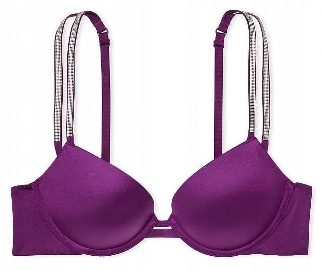Podprsenka Victoria's Secret push-up fialová s zirkony 70C (32C)