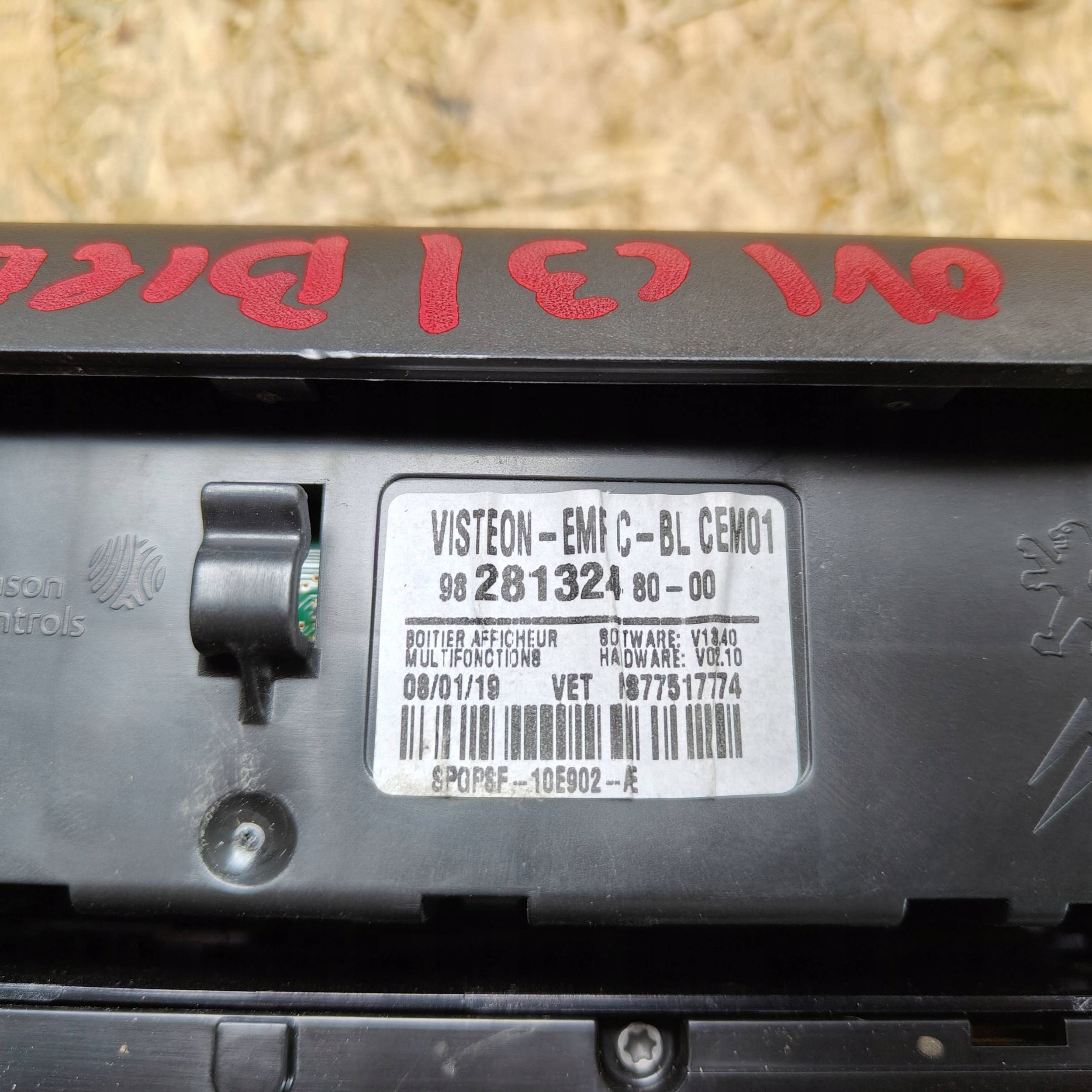 display Citroen C3 9828132480