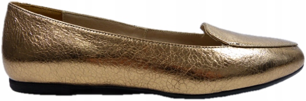 zlaté polobotky nazouvací pantofle elegantní balerínky dámské lodičky Karino 37