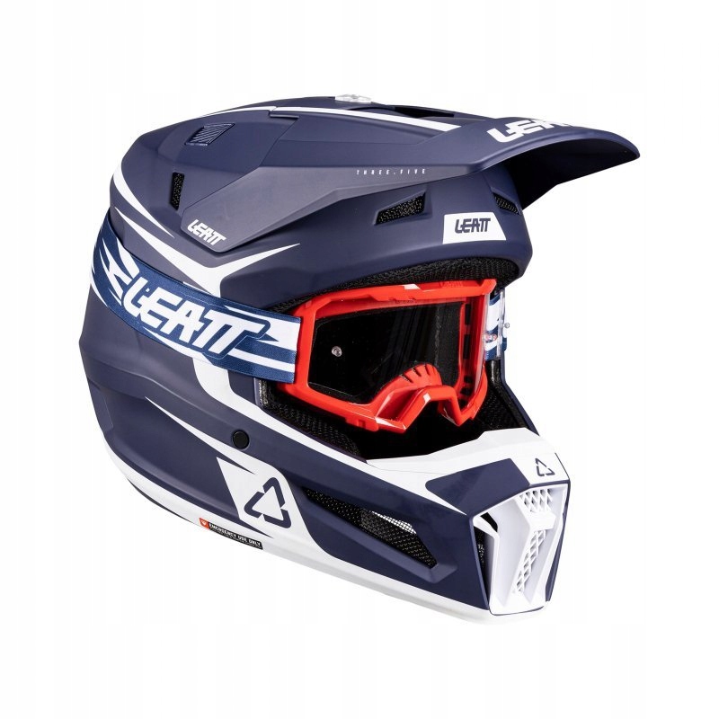 Motocyklová Prilba S Okuliarmi Leatt Kit Moto 3.5 Blue M