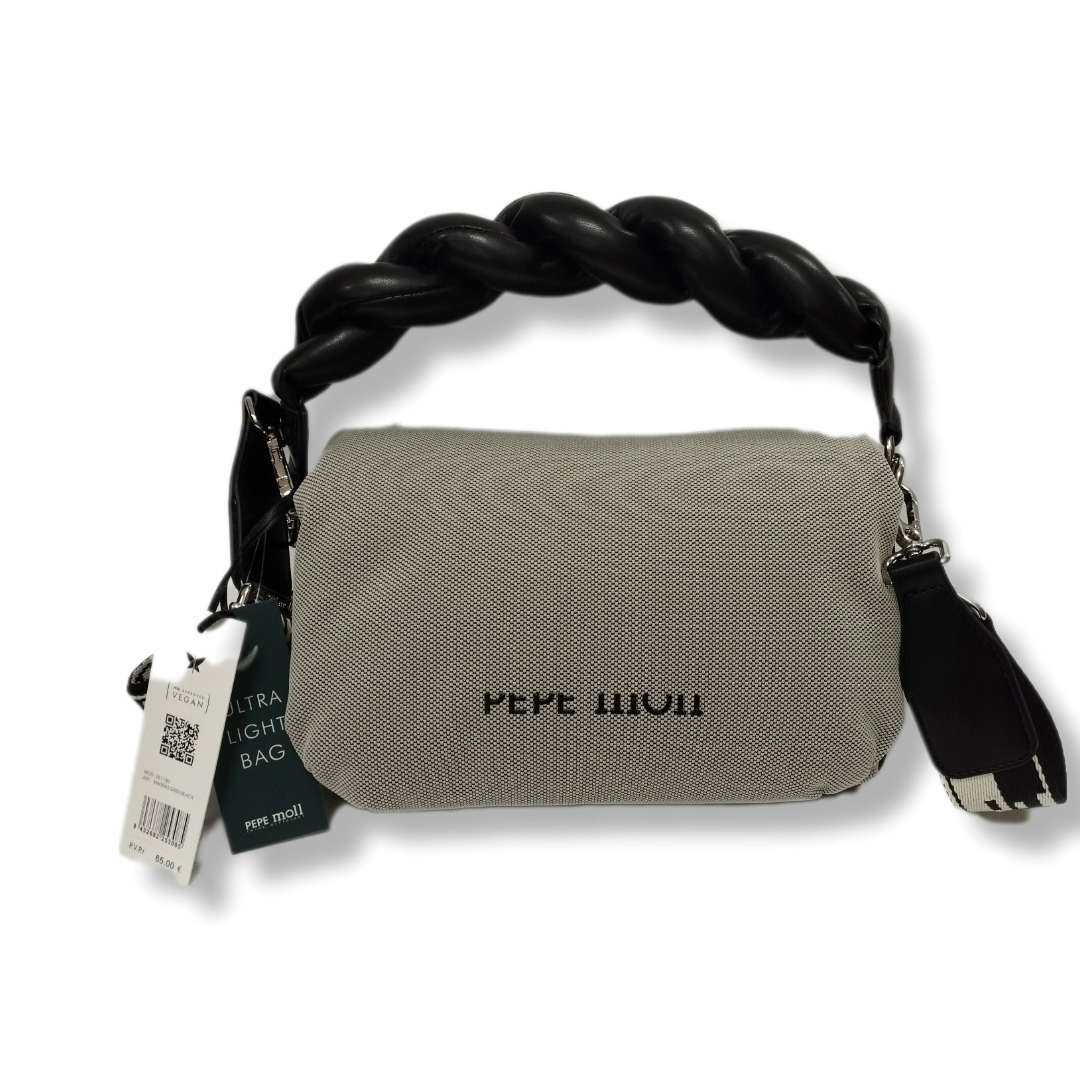 Pepe moll kabelka přes rameno tkanina 251180 šedá černá