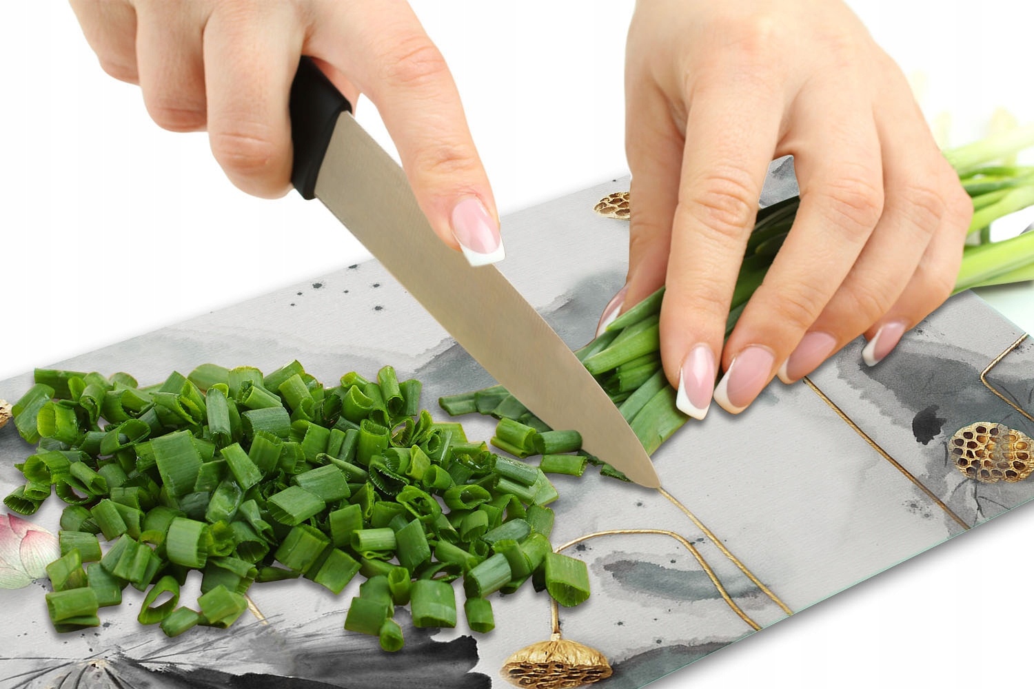 SZKLANA DESKA DO KROJENIA 52x30 KWIATY SZKŁO HARTOWANE Przeznaczenie uniwersalne