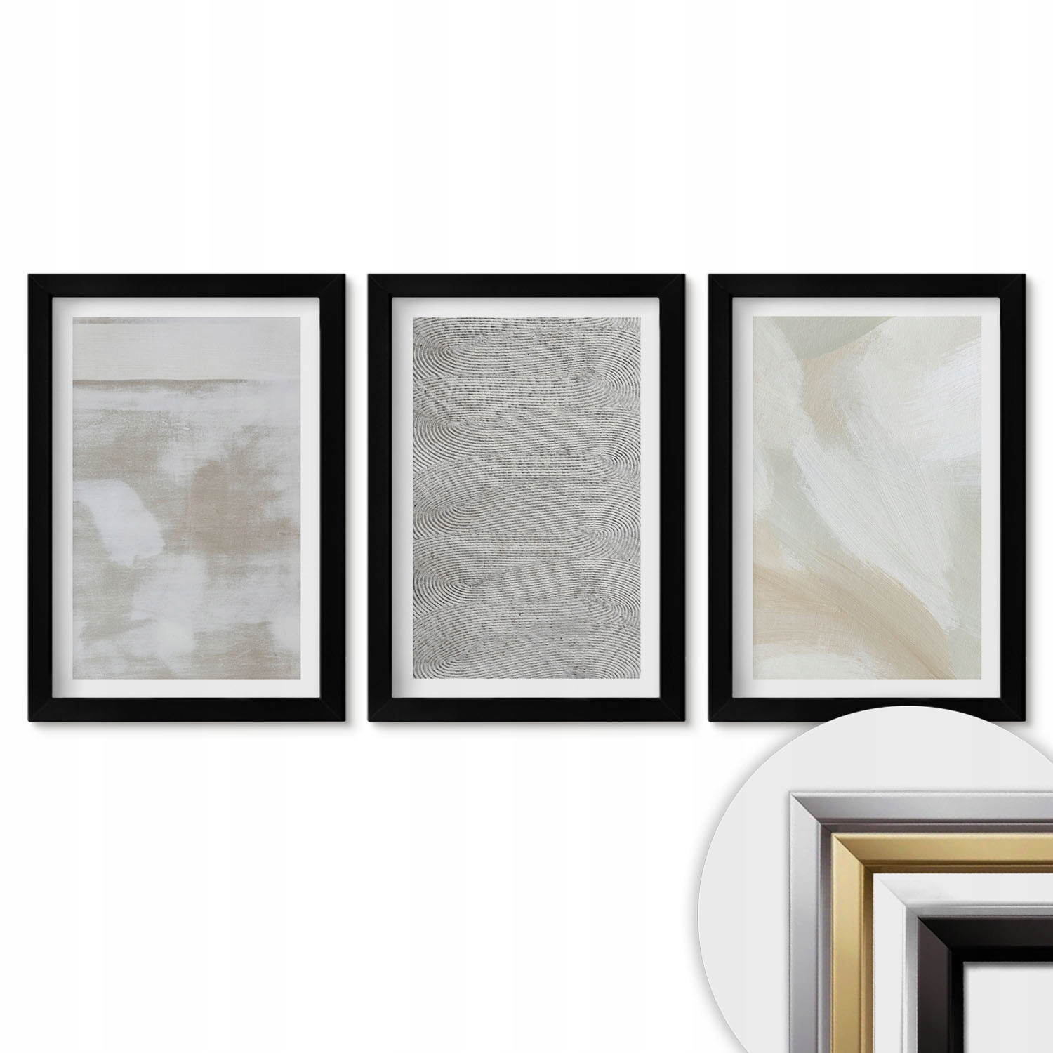 Triptych Sada 20x30 obrazů na zeď Abstraktní moderní design