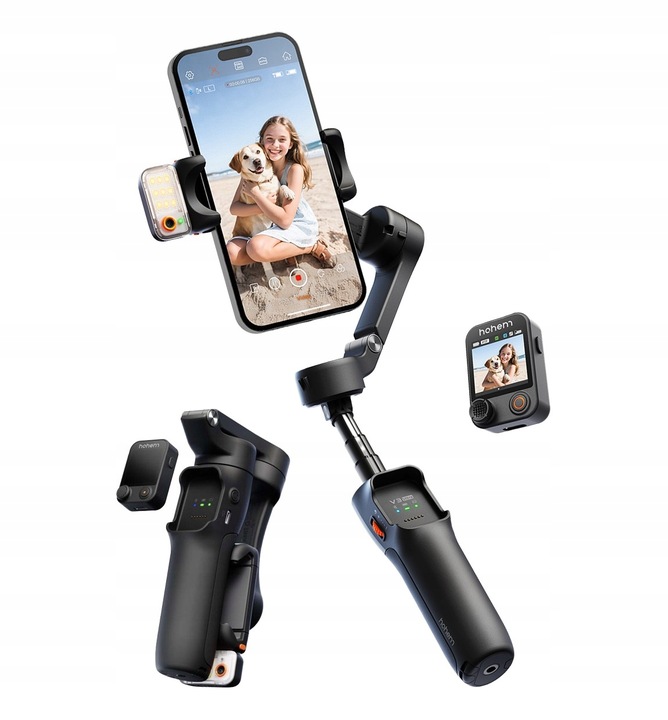 Gimbal Stabilizátor Hohem iSteady V3 Ultra Led lampa Dálkové ovládání na telefon