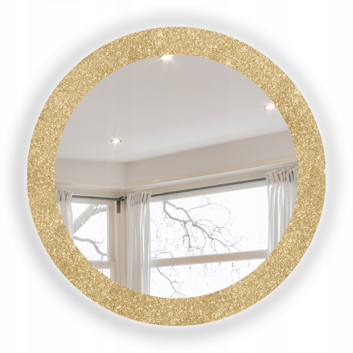 Zrkadlo s Led podsvietením 80 cm, dekoratívne, okrúhle, brúsené