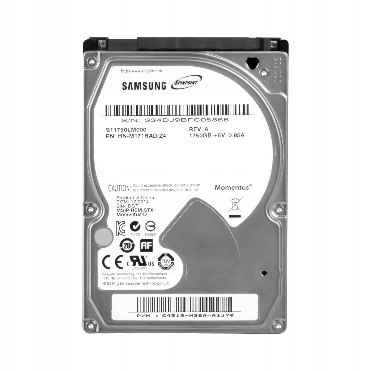 Samsung 1750GB 5.4K 32MB Sata III 2.5' ST1750LM000