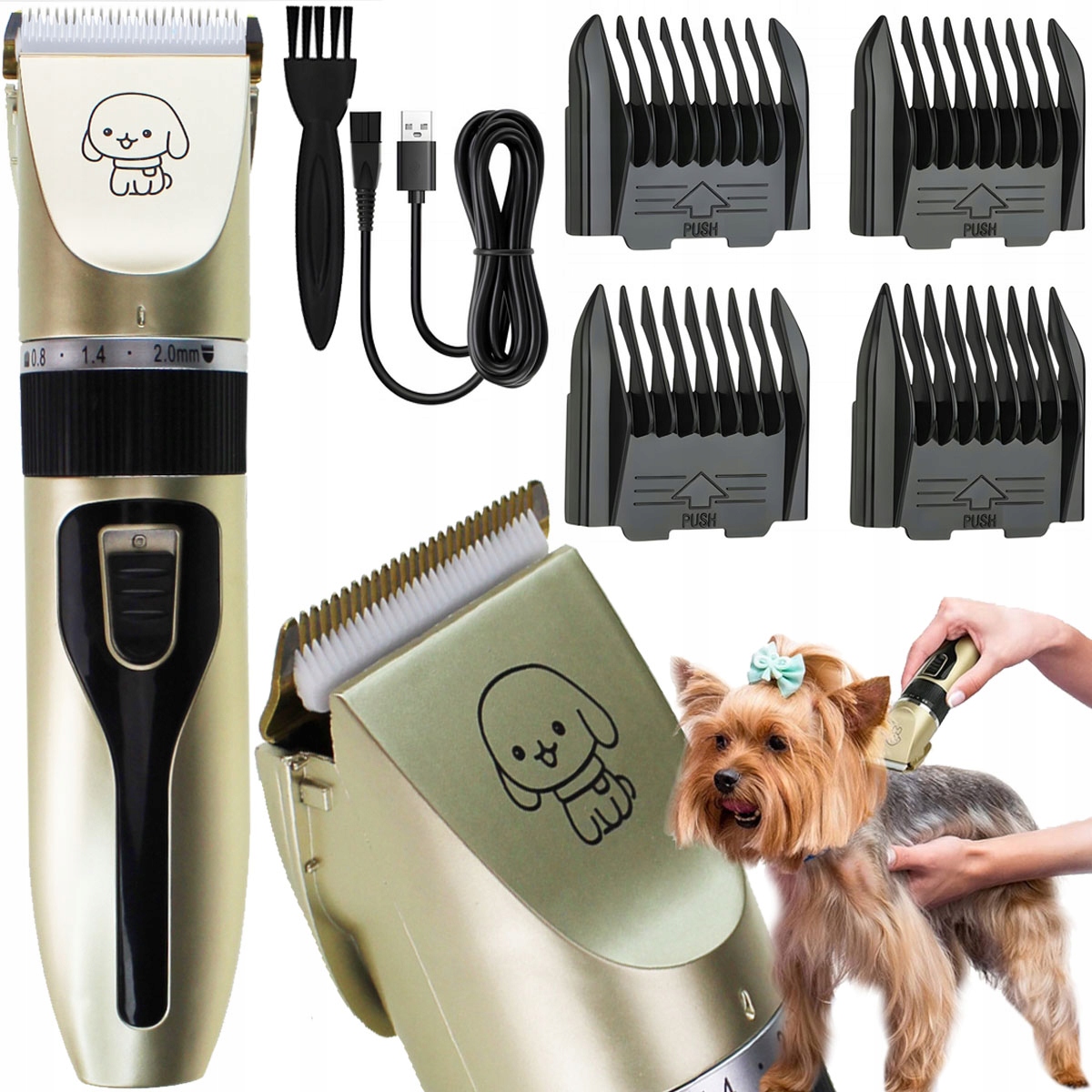 Strojek Naxan pro stříhání psa a kočky Holení pro psy Profesionální, tichý