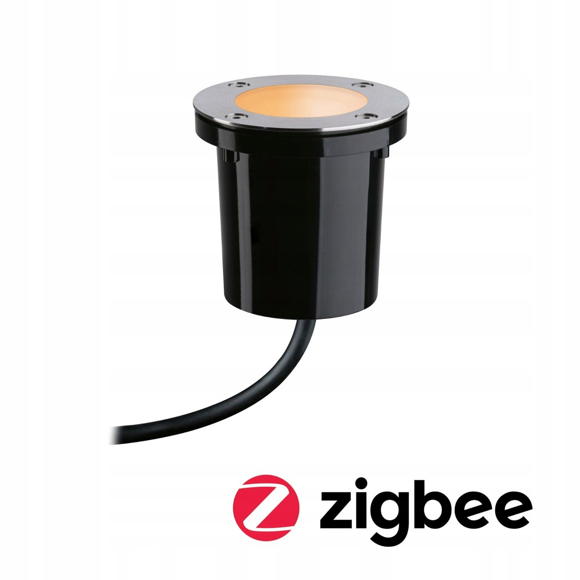 Paulmann Plug & Shine Led zemné svietidlo Zigbee 4,6W čierna/oceľ IP65 Cct