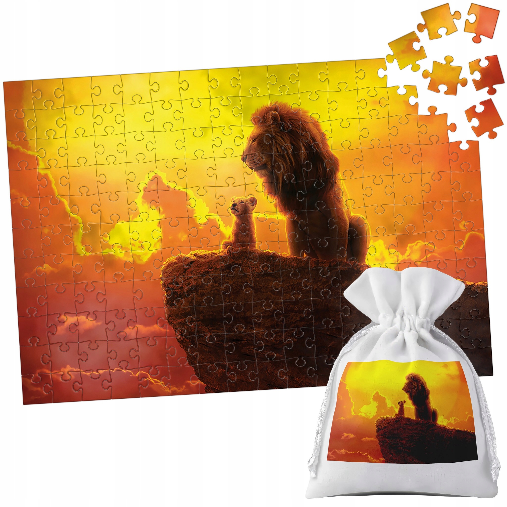PUZZLE TRADYCYJNE – LEW SAFARI BAJKA DLA DZIECI AFRYKA – 96 el