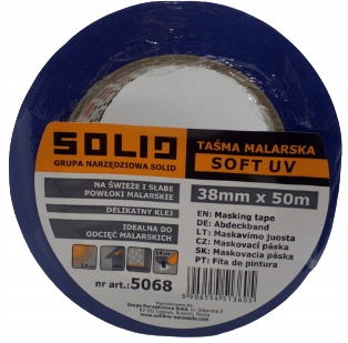 

Solid Taśma malarska delikatna słaba Soft Uv 38mm