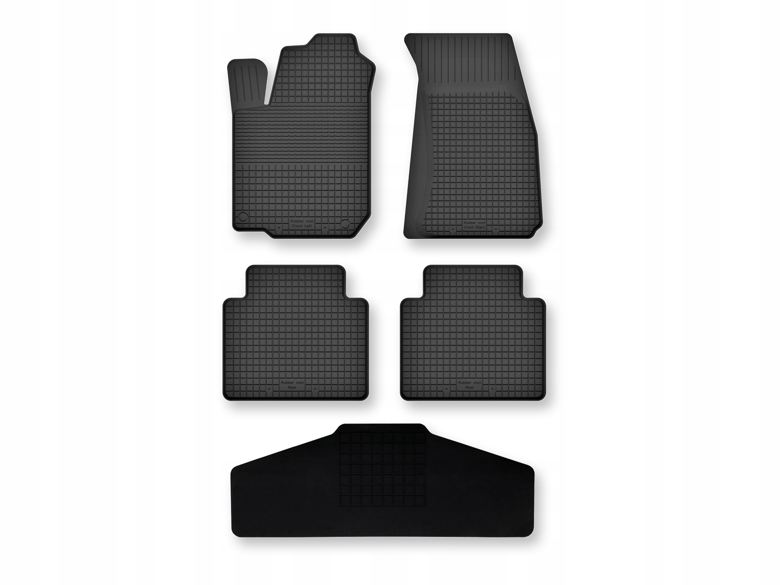 Dywaniki gumowe korytkowe Hyundai Matrix 2001-2010 komplet 5 szt. z tunelem