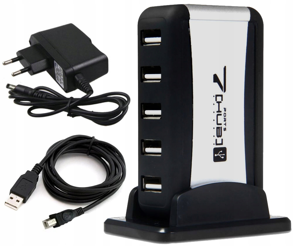 

Aktywny Hub Usb rozdzielacz 7 Portów Zasilacz
