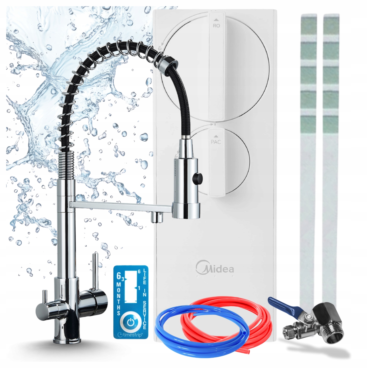 Systém Filtrování Kohoutkové Vody Midea 400GPD Kuchyňský Kohoutek Vytahovací Sprcha