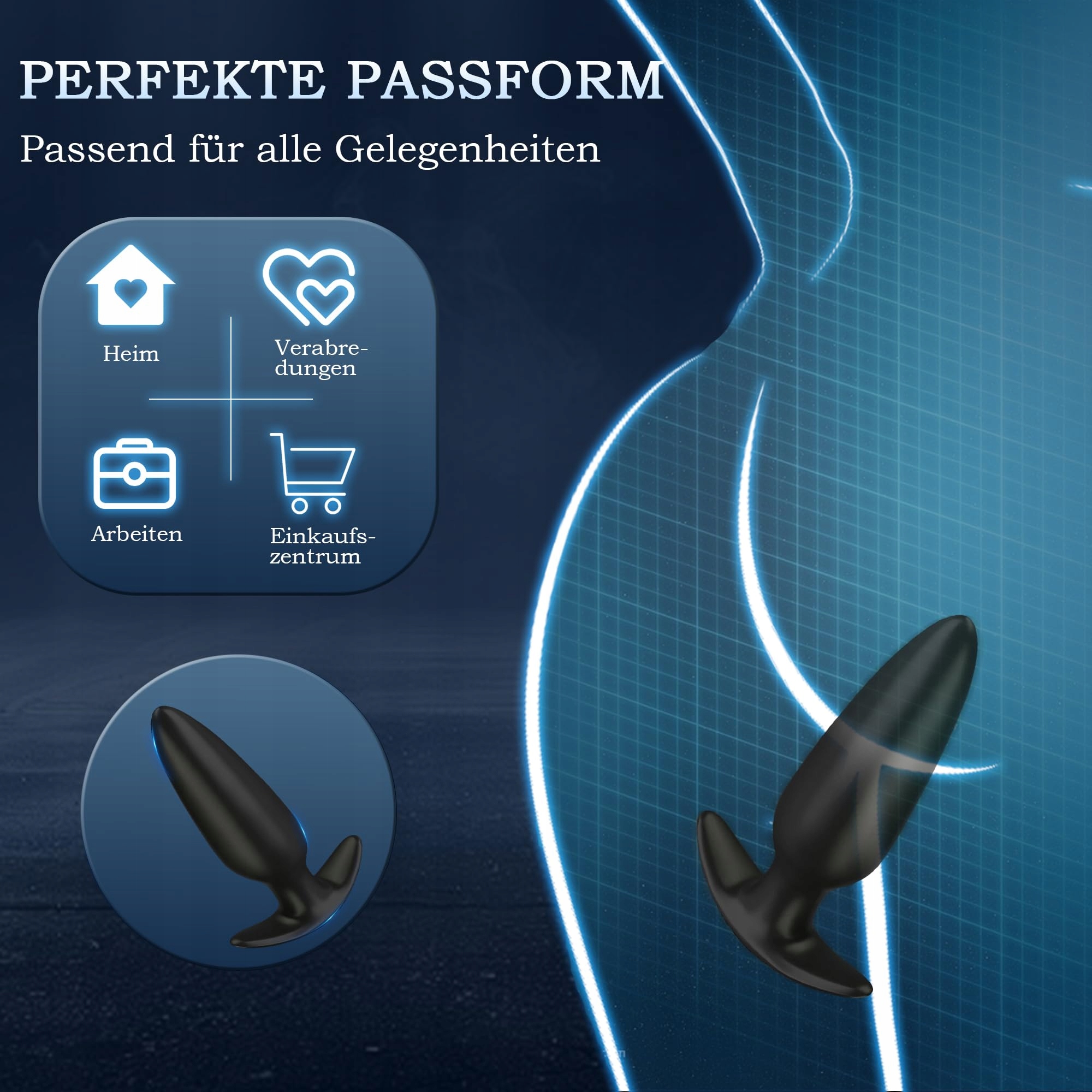 CHICLSQ Zdalnie Sterowany Wibrator Anus Dildo Plug 10 Trybów — miniatura 8