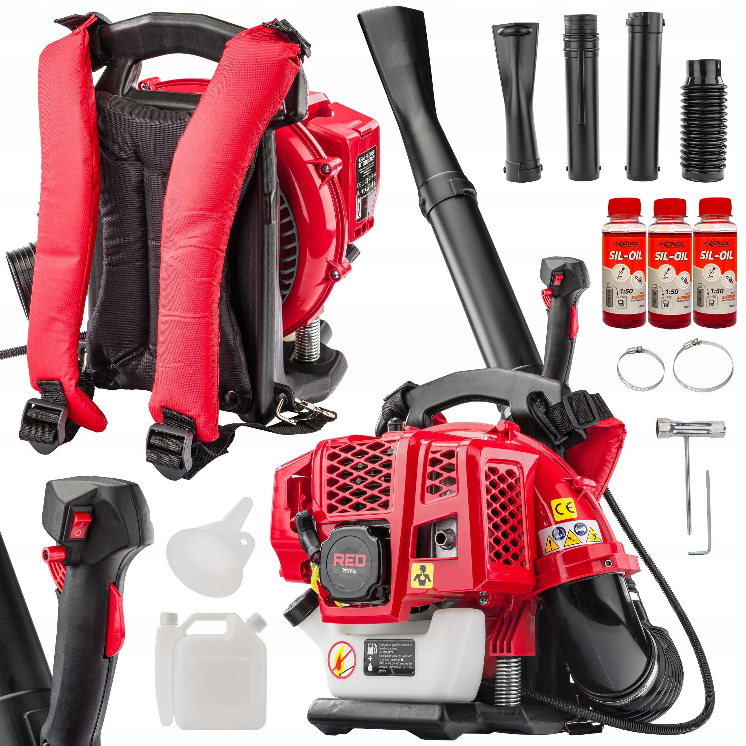 Dmuchawa Spalinowa Plecakowa Do Liści Trawy Śniegu 3,8KM Olej