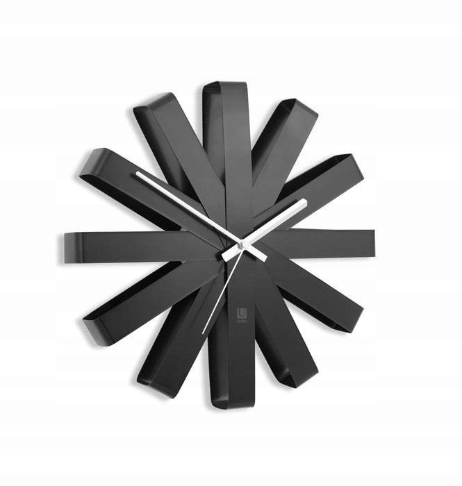 Nástěnné hodiny Ribbon Černé