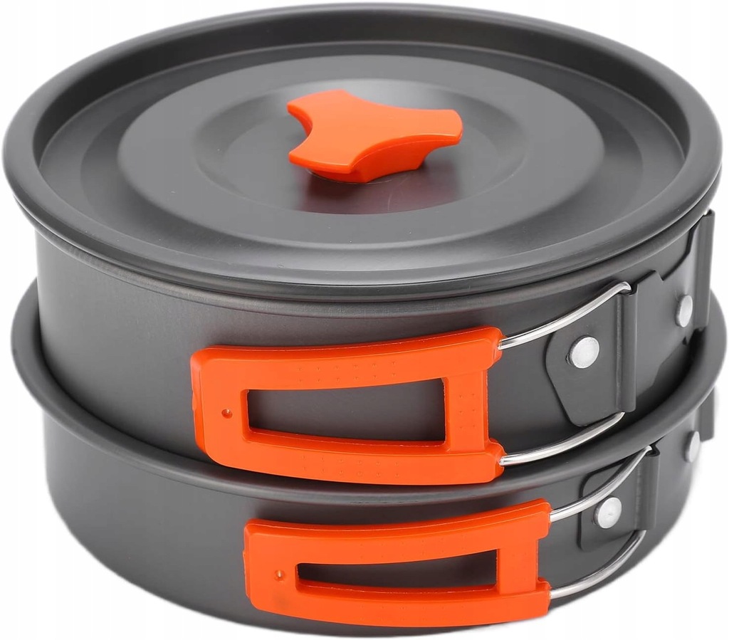 ZESTAW GARNKÓW GARNKI NACZYŃ TURYSTYCZNYCH KEMPINGOWYCH DO GOTOWANIA 3 SZT Pojemność 0.8 l