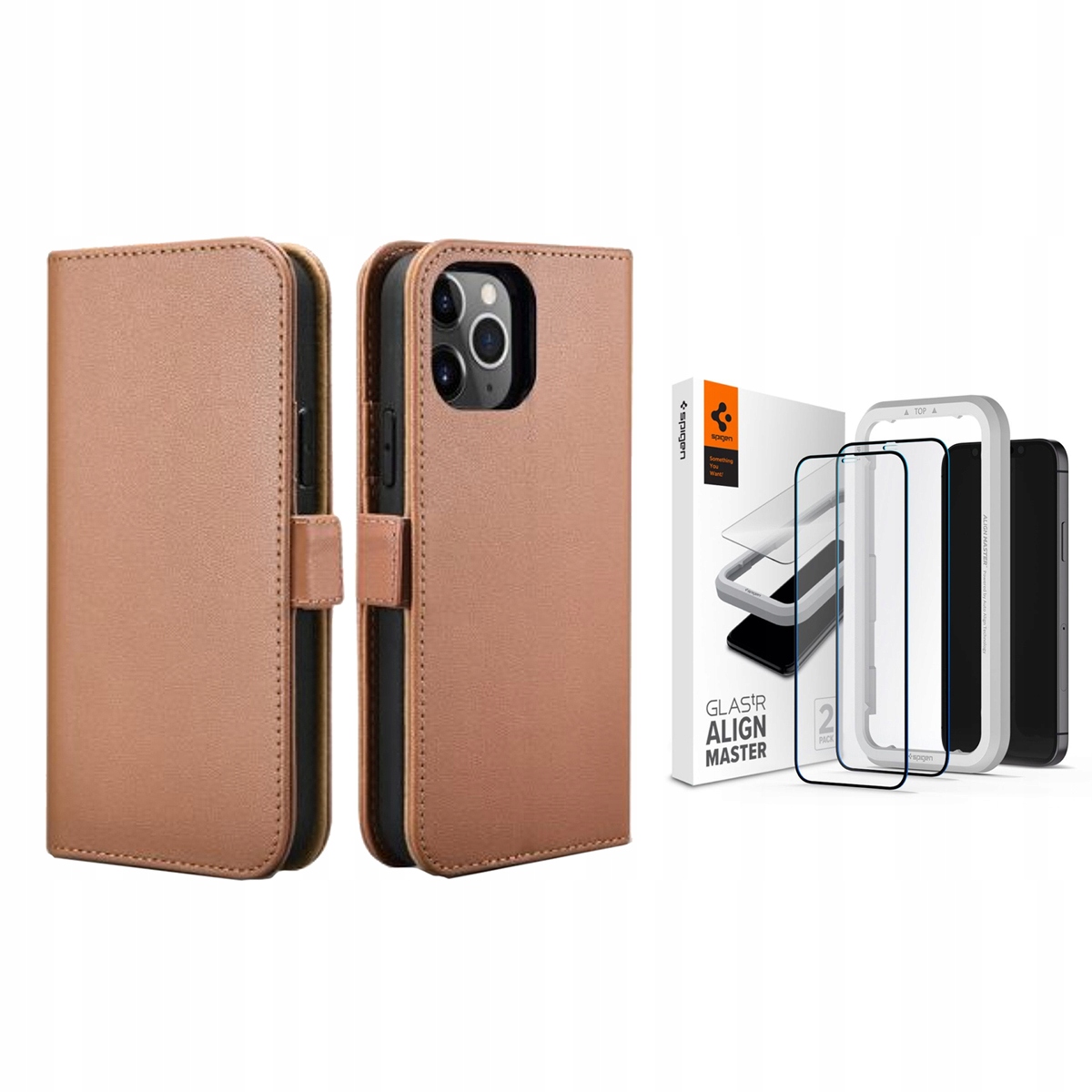 

Icarer Etui Do Iphone 12/12 Pro + 2X Szkło Spigen
