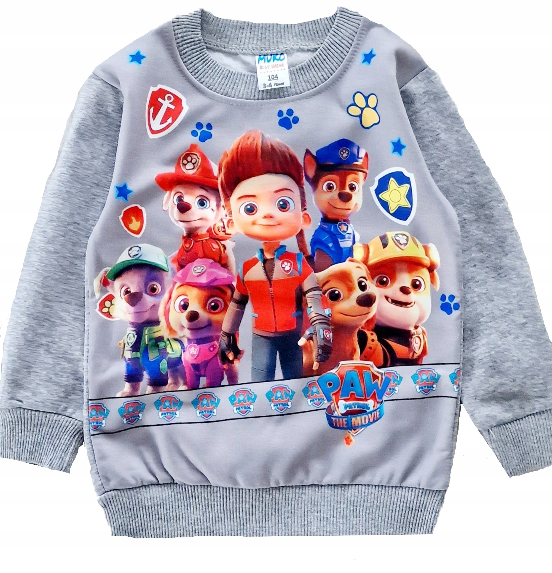 BLUZA DRESOWA chłopięca 122 PSI PATROL SZARA