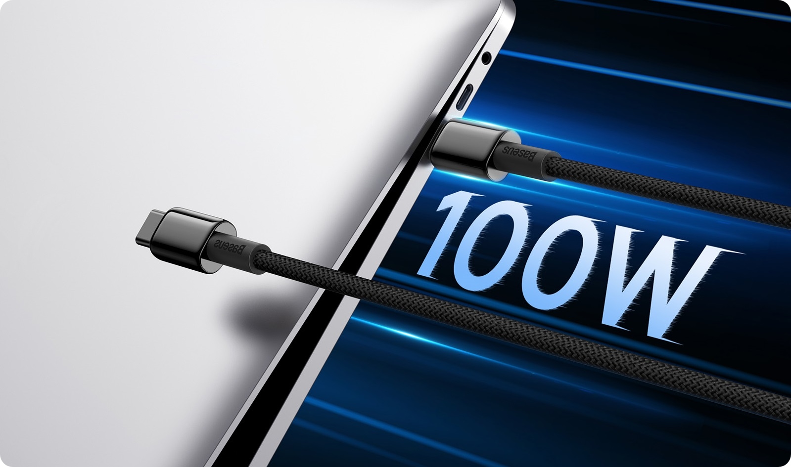 BASEUS KABEL USB-C TYPE-C SZYBKIE ŁADOWANIE PRZEWÓD 100W PD 5A QC 4.0 1M Zgodność ze standardem Quick Charge 1.0 Quick Charge 2.0 Quick Charge 3.0 Quick Charge 4.0