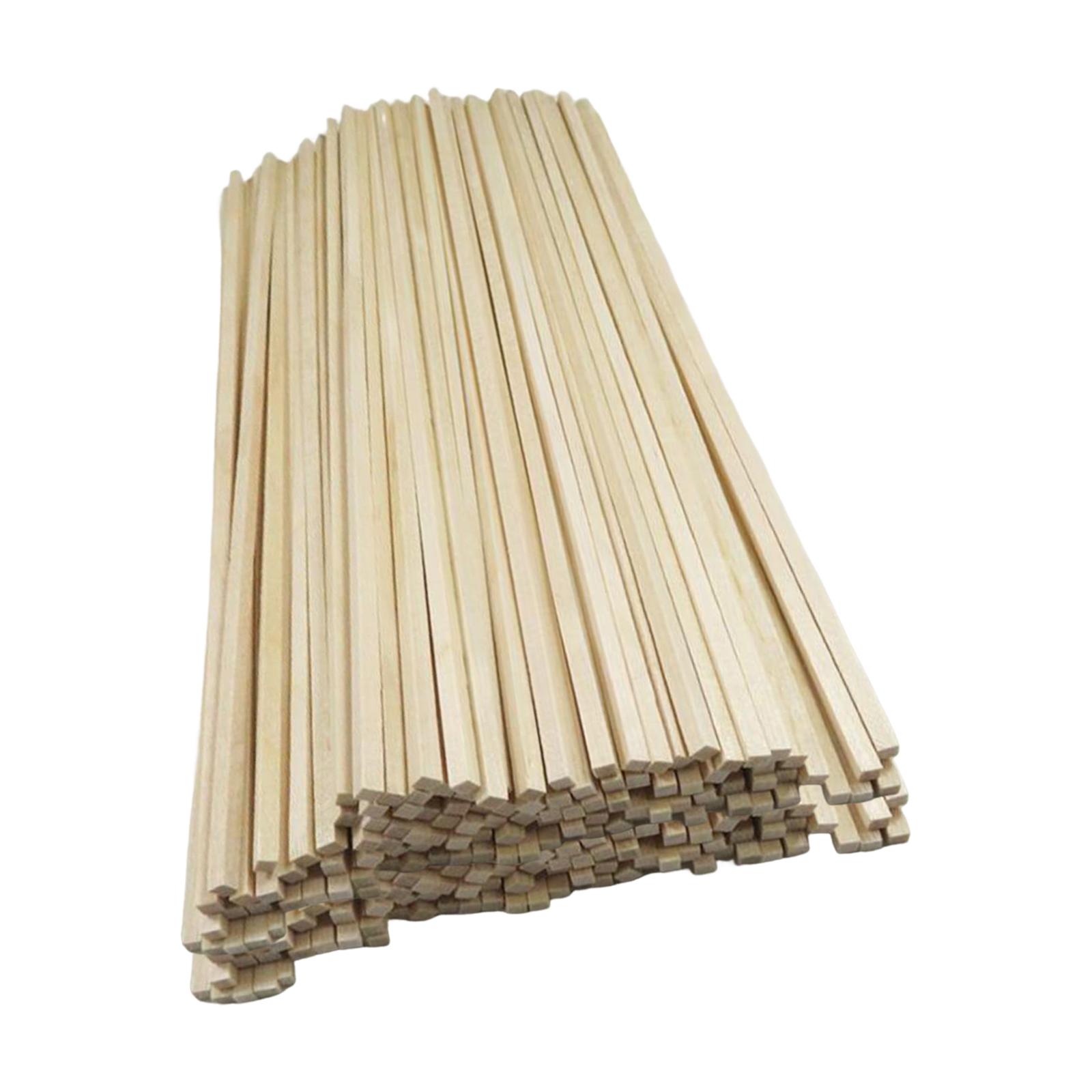 50Pcs Unfinished Square Sticks for Crafts Home Decor Model 400x3x3mm Marka bez marki