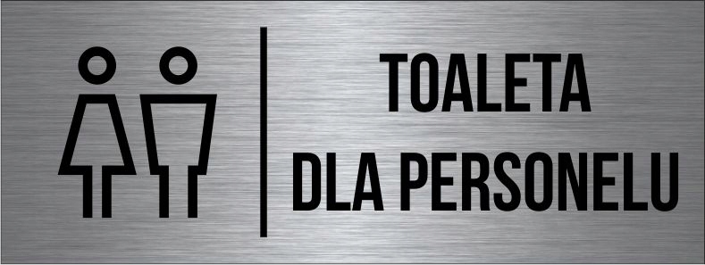 

Tabliczka Toaleta dla personelu Aluminium Piktogra
