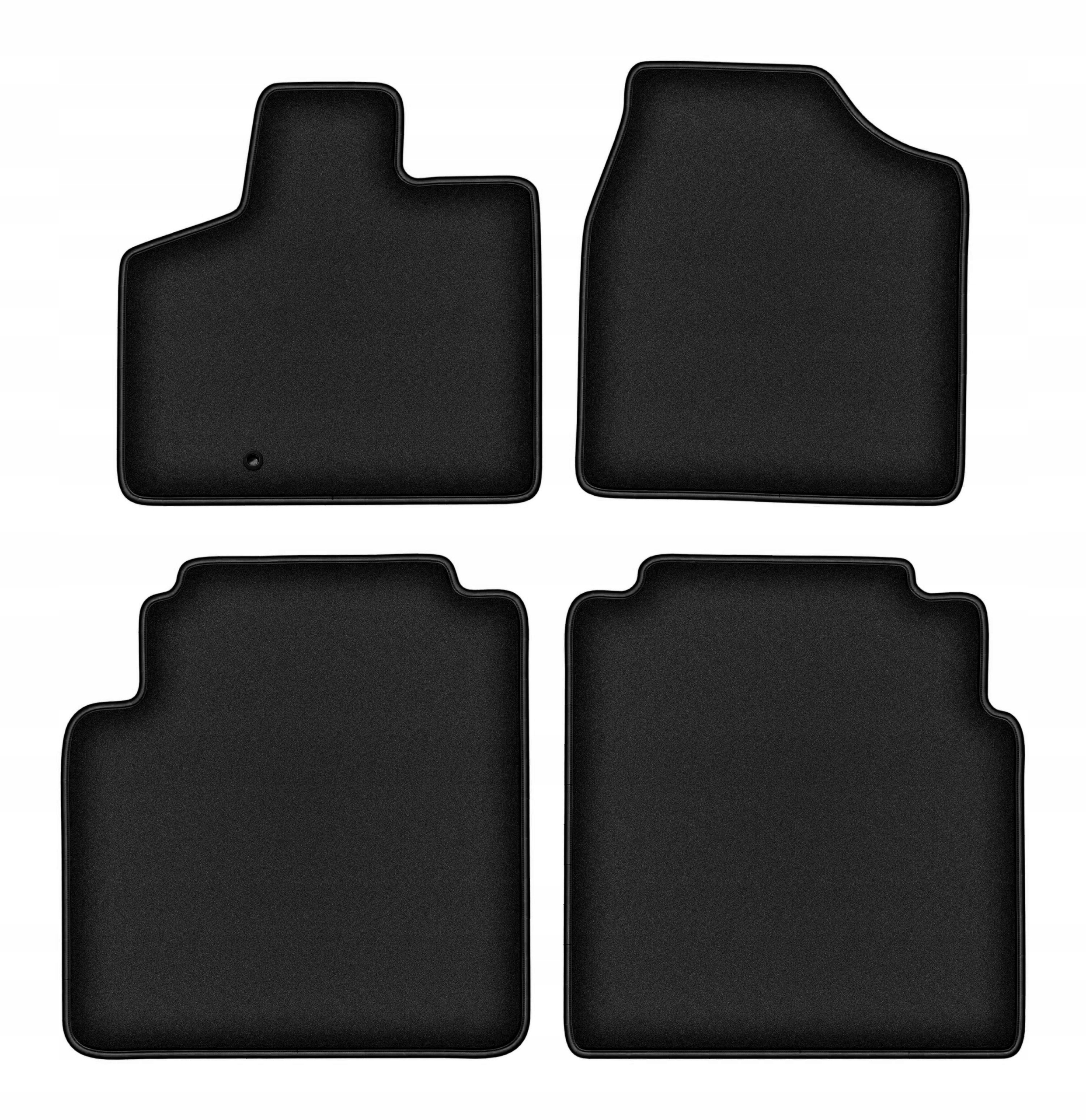 Velúrové koberčeky pre Chrysler Voyager V 2008-2016 komplet Durban čierne